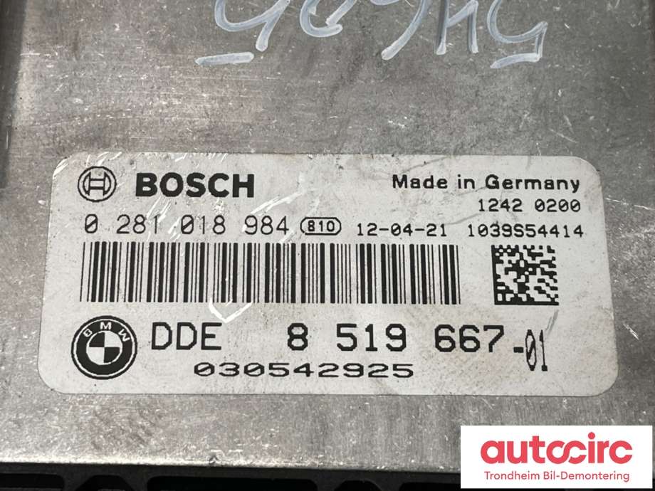 Styreenhet motor til BMW 3-Serie 2005-2011 (E90/E91/E92/E93) (E90/E91/E92/E93) (8519667|13618519667|)