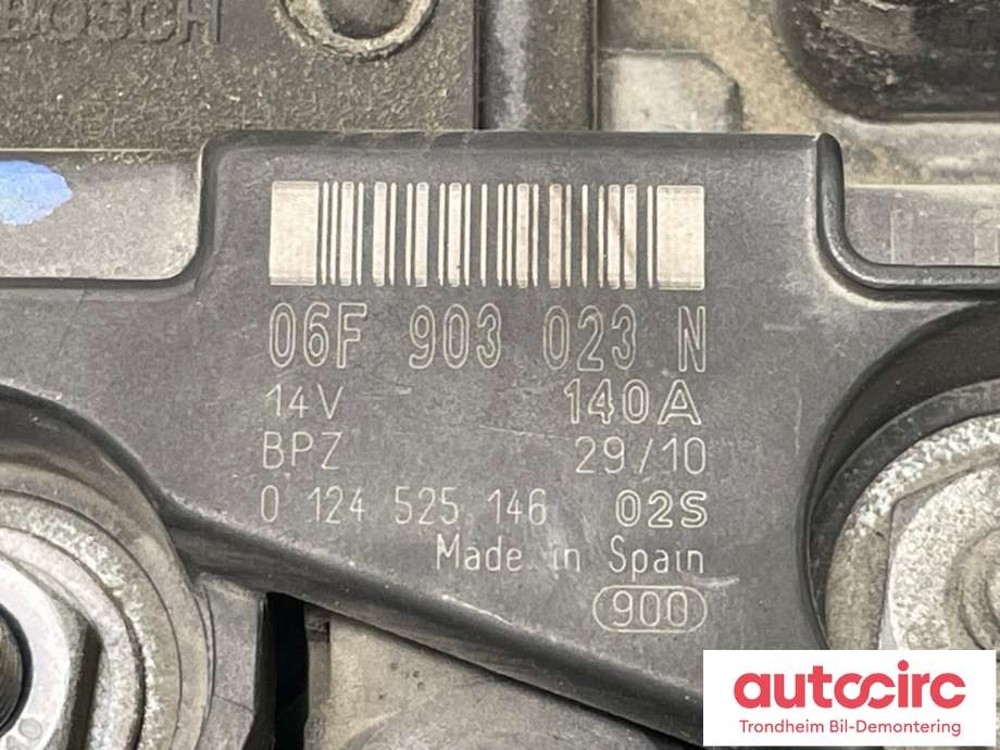 Dynamo diesel til Škoda Superb 2008-2015 (Type II)  (06F903023N|06F903023P|)