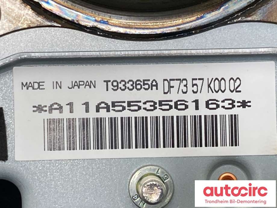 Airbag rattpute til Mazda 2 2007-2010 (Type II, Fase 1) (DF7357K00F02|)