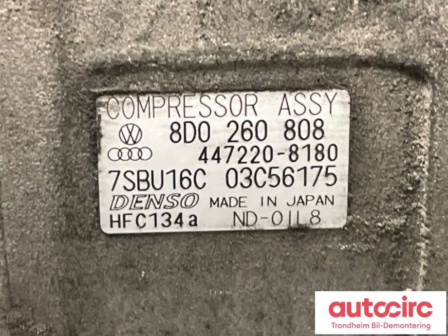 Aircondition kompressor til VW Passat 2001-2005 (B5,3BG) (B5,3BG) (8D0260808|8D0260805J|8D0260805R)