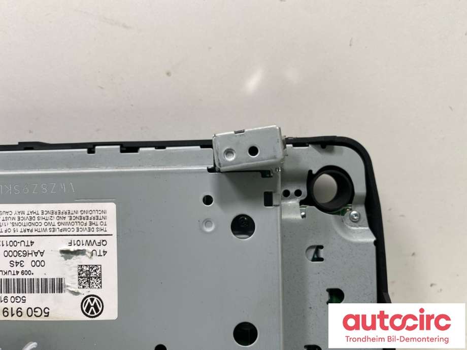 Bilstereo navigasjon skjerm til VW e-Golf 2014-2017 (Fase 1)  (5G0 919 606|)