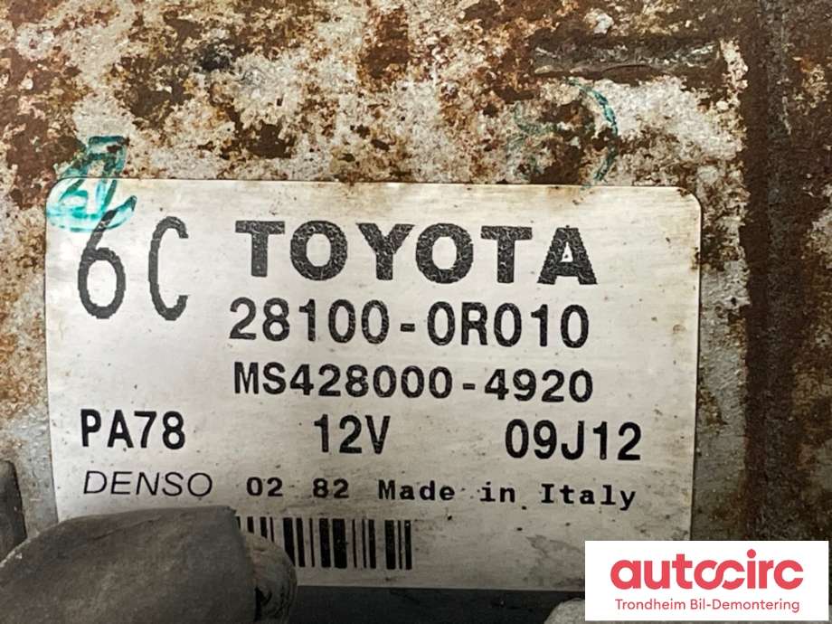 Starter diesel til Toyota Avensis 2003-2008 (Type II) (281000R010|)