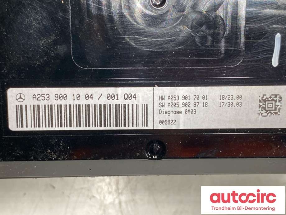 Instrument head-up display (HUD) til Mercedes EQC 2019-->>  (A2539001004|)