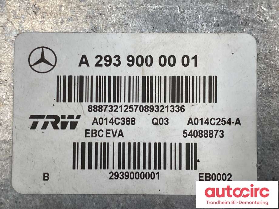 ABS sentral til Mercedes EQC 2019-->>  (A2939000001|A2939000101|)