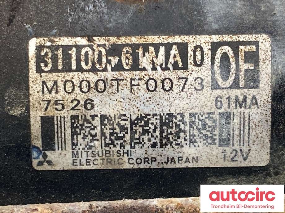 Starter til Suzuki SX4 S-CROSS 2013-->> (Type II) (31100-61MA0|)