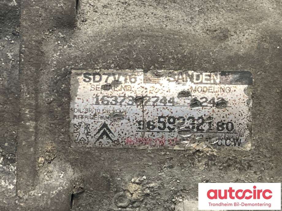 Aircondition kompressor til Citroën Jumpy 2007-2016 (Type II) (9659232180|6453 TG|9800851980)