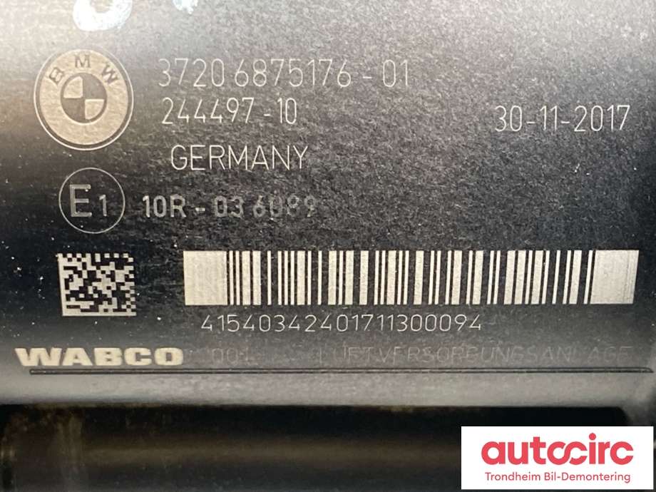 Kompressor nivå/luft til BMW 5-Serie 2010-2017 (F10/F11) (F10/F11) (6875176|37206875176|)
