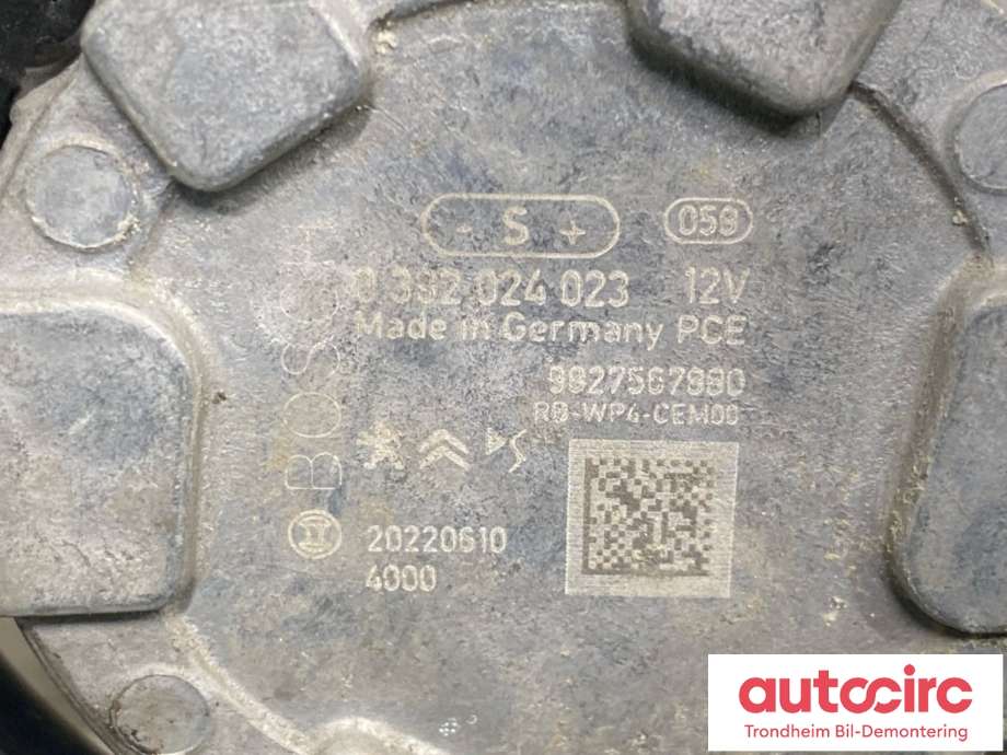 Vannpumpe elektrisk til Citroën ë-C4 2020-->> (98 275 678 80|0 392 024 023|)