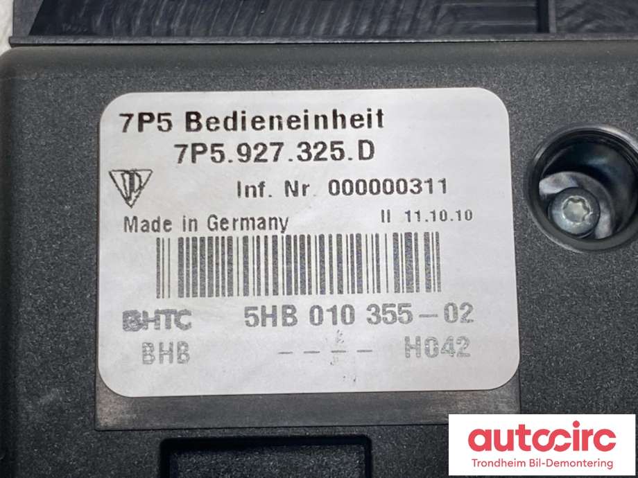 Bryter diverse til Porsche Cayenne 2010-2017 (92A) (92A) (7P5927325D|958 613 303 00|958 613 303 01)