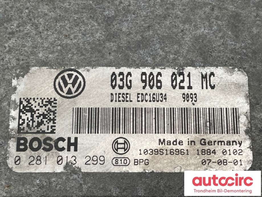 Styreenhet motor til Škoda Octavia 2005-2008 (Type II, Fase 1)  (03G906021MC|)