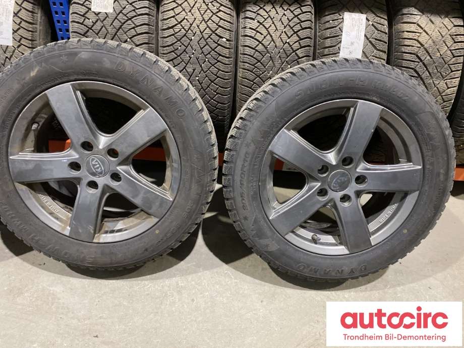 Hjulsett aluminium vinter til Kia Soul 2014-2019 (Type II)  (205/60R16|16|PROD: 4022|PIGGDEKK)