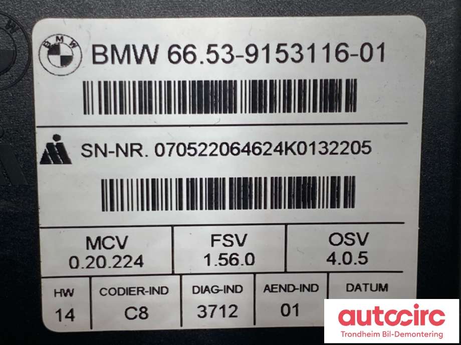 Parkeringskamera bak til BMW X5 2007-2013 (E70) (E70) (66 53 9 195 898|)