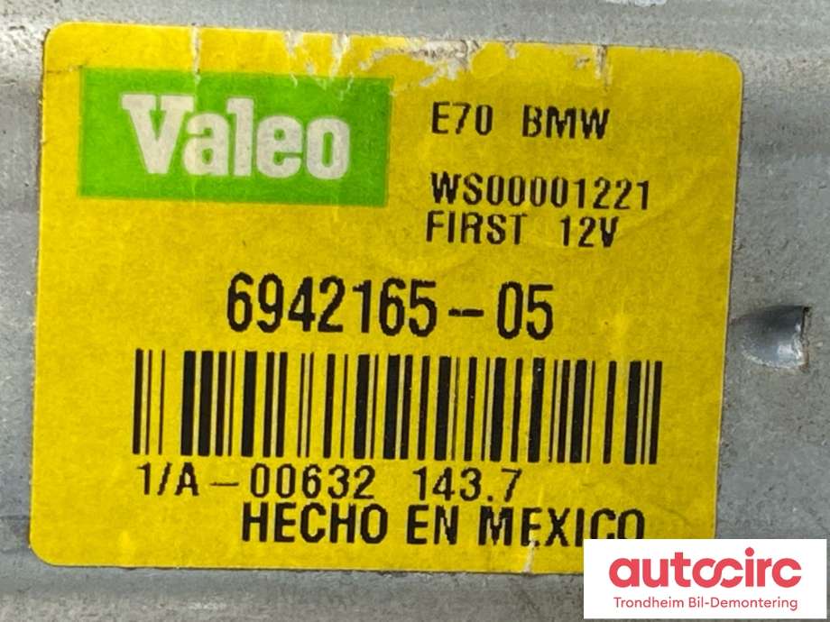 Viskermotor bakrute til BMW X5 2007-2013 (E70) (E70) (6942165|)
