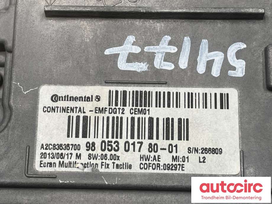 Bilstereo navigasjon skjerm til Peugeot 2008 2013-2019 (Type I)  (9805301780|)