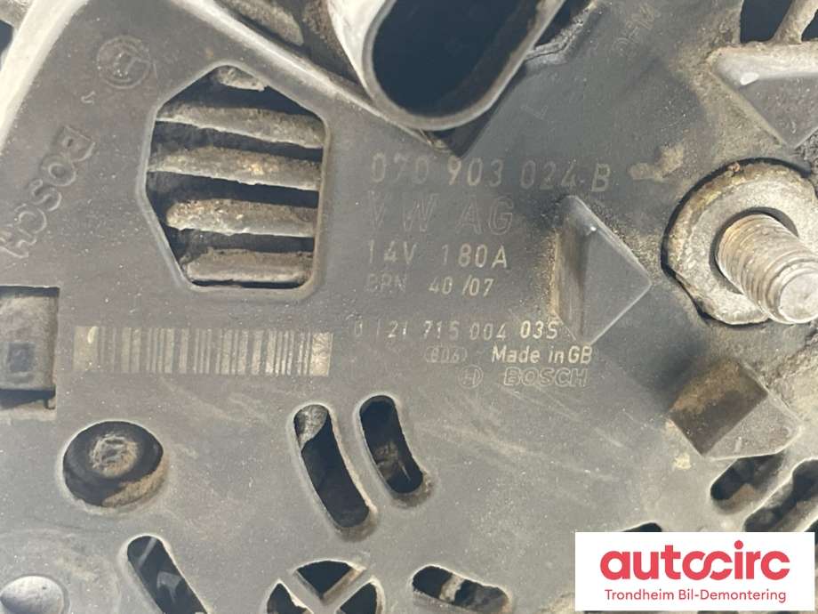 Dynamo diesel til VW Transporter / Caravelle 2003-2009 (Fase 1) (T5) (T5) (070903024B|070 903 139 B|070 903 139 BX)