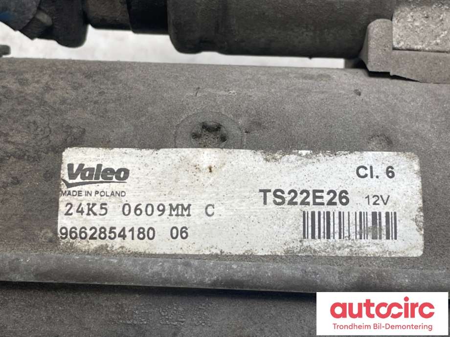 Starter diesel til Peugeot Partner 2015-2019 (Type II, Fase 2)  (9662854180|5802 AE|5802 CE)