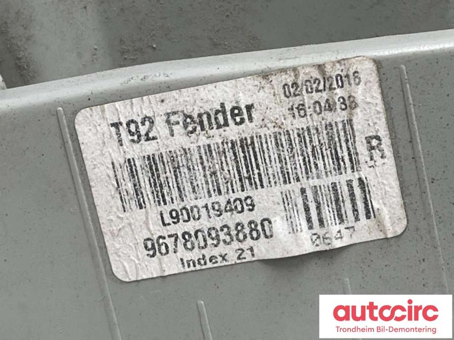 Baklykt høyre ytre til Peugeot 308 2013-2021 (Type II)  (9678093880|)