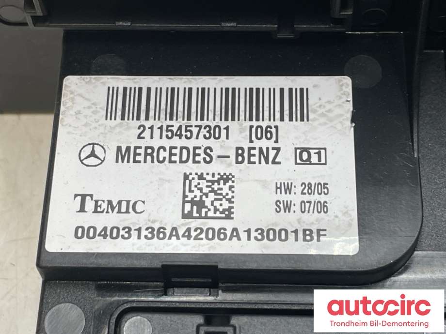 Sikringsboks til Mercedes E-Klasse 2006-2009 (Fase 2) (W211) (W211) (A2115457301|A 211 545 63 01|A 211 545 75 01| A 211 545 78 01| A 211 545 91 01)