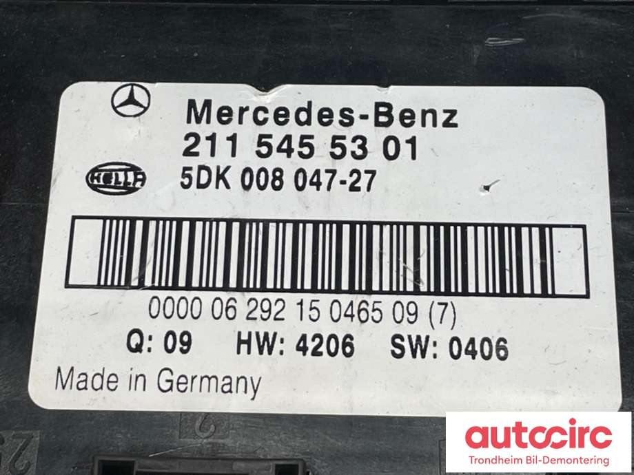 Styreenhet (SAM - Signal Acquisition Module) til Mercedes E-Klasse 2006-2009 (Fase 2) (W211) (W211) (A2115455301|A 211 545 86 01|)