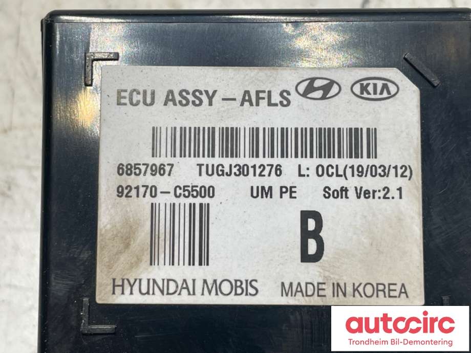 Styreenhet diverse til Kia Sorento 2016-->> Type III (92170C5500|)