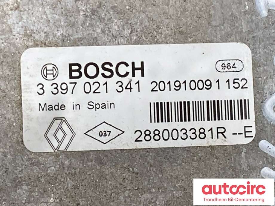 Viskeroverføring til Renault Zoe 2019-->> (Fase 2)  (288003381R|)