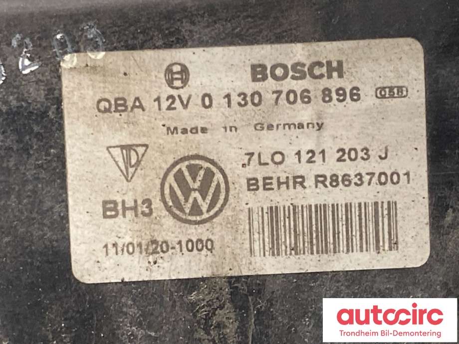 Kjølevifte elektrisk til Audi Q7 2010-2015 (Type I, Fase 2)  (7L0959455F|7L0959455E|)
