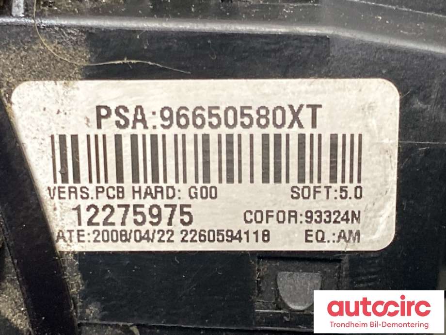 Bryter combi til Peugeot Expert 2007-2016 (Type II)  (96650580XT|6242 KW|98 069 850 XT)