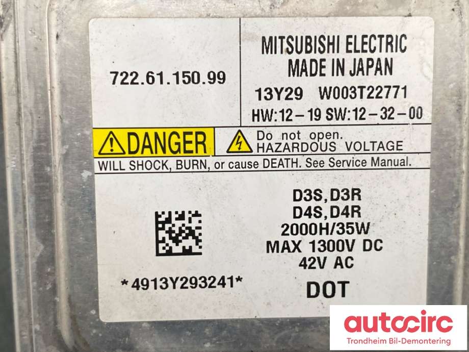 Styreenhet xenon/ballast til Volvo V40 2012-2019  (31335777|)