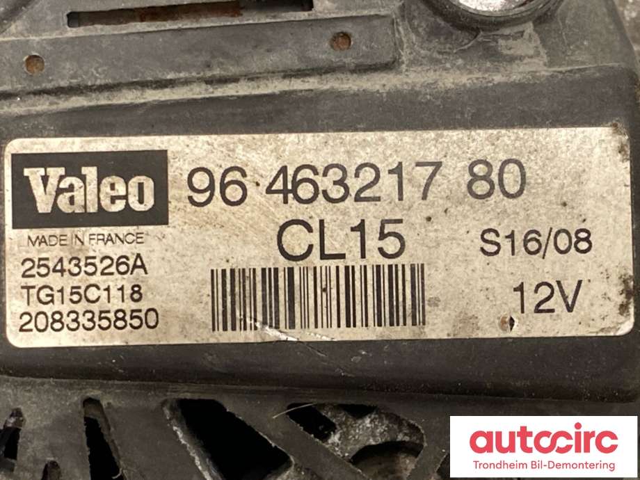 Dynamo diesel til Peugeot Expert 2007-2016 (Type II)  (5705 AS|5705 NH|)