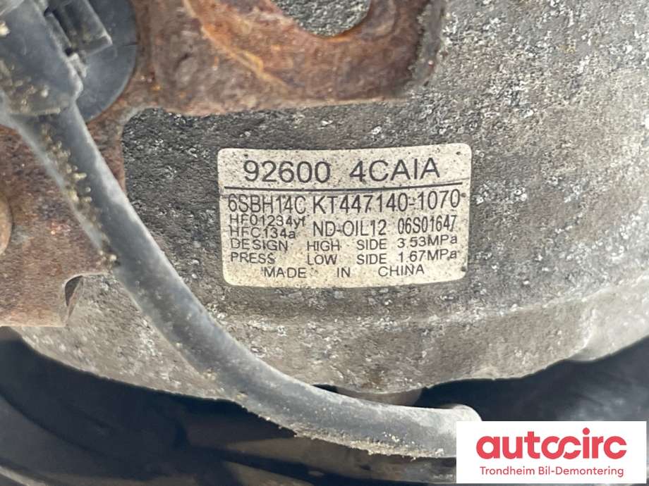 Aircondition kompressor til Nissan X-Trail 2014-2022 (T32) (T32) (926004CA1A|)