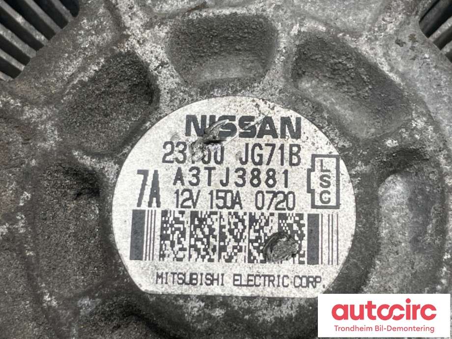Dynamo diesel til Nissan X-Trail 2007-2014 (T31) (T31) (23100JG71B|)