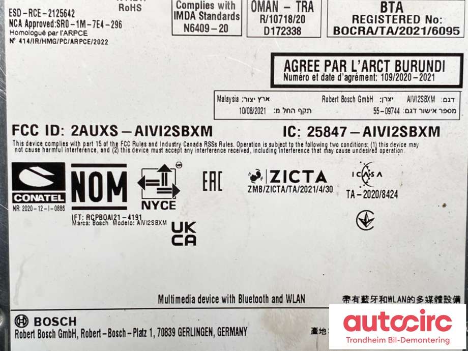 Bilstereo navigasjon til Nissan Ariya 2022-->>  (259155MW0D|)