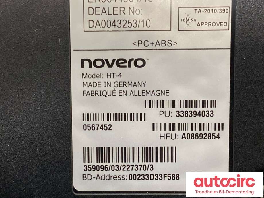 Styreenhet bluetooth til VW Passat 2011-2015 (B7) (B7) (NOVERO|3C8 035 730 B|)