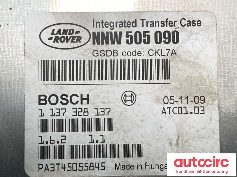 Styreenhet girkasse til Land Rover Discovery 2005-2009 (Type III)  (NNW505090|1137328137|)