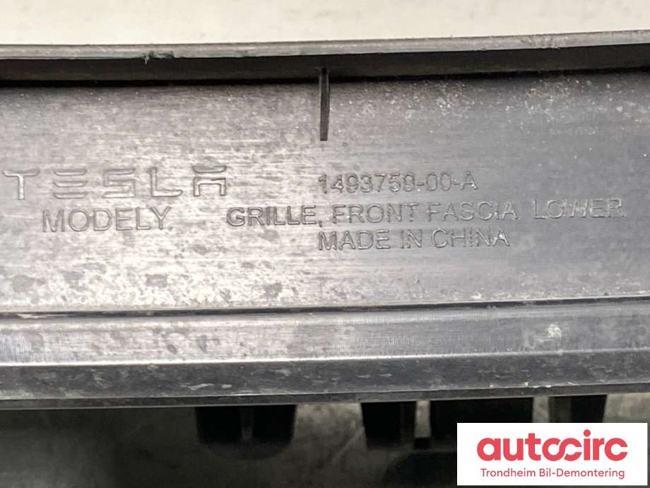 Grill midt til Tesla Model Y 2021-2024 (Type I)  (1493759-00-A|)
