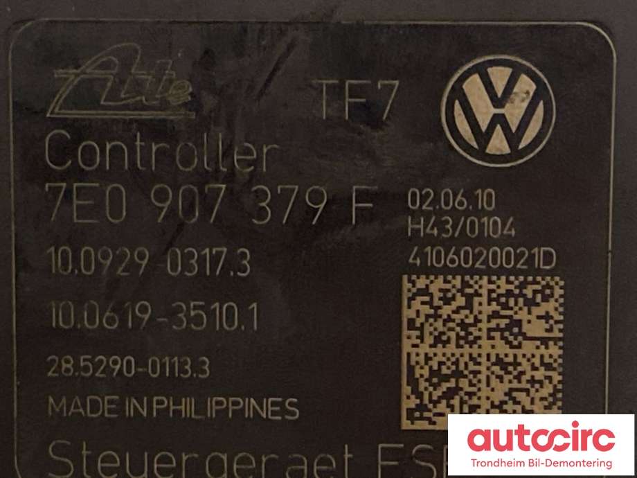 ABS sentral til VW Transporter / Caravelle 2009-2015 (Fase 2) (T5) (T5) (7E0614517B|)