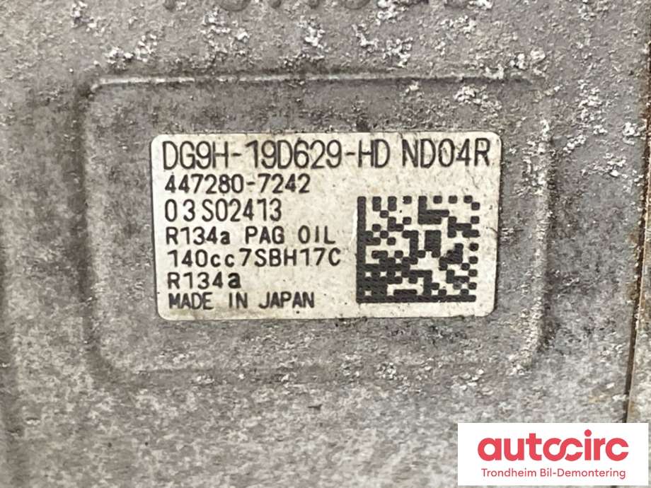 Aircondition kompressor til Ford Mondeo 2014-2019 (Type V, Fase 1)  (DG9H-19D629-HD|DG9H-19D629-HG|2200052)