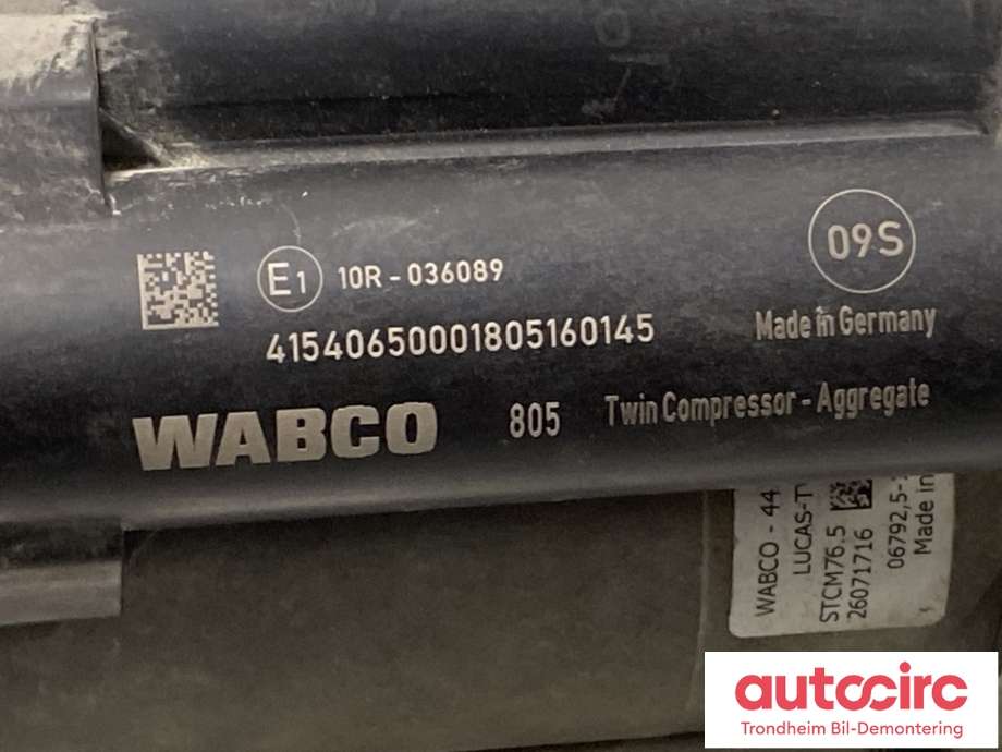 Kompressor nivå/luft til Tesla Model X 2016-->>  (WABCO|1027911-00-H|)