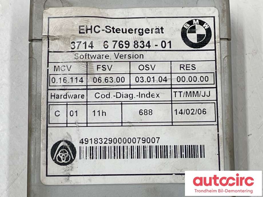 Styreenhet nivå/luftfjæring til BMW 5-Serie 2003-2010 (E60/E61) (E60/E61) (37 14 6 784 314|)