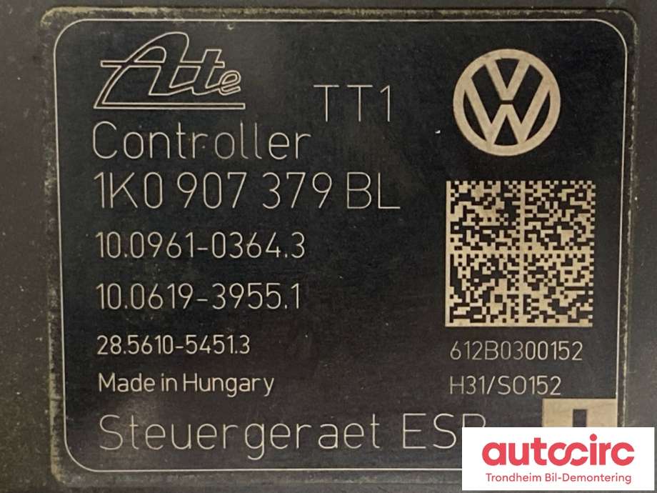 ABS sentral til Škoda Yeti 2009-2013 (Fase 1)  (1K0614517EC|)
