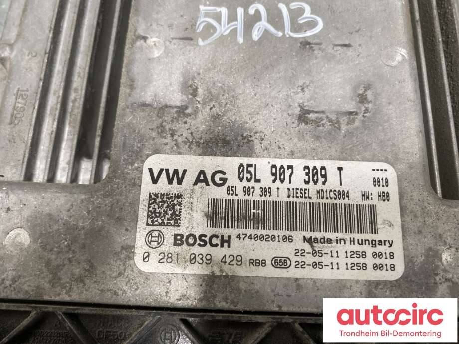 Styreenhet motor til Škoda Superb 2015-->> (Type III)  (05L907309T|05L 906 022 JQ|)