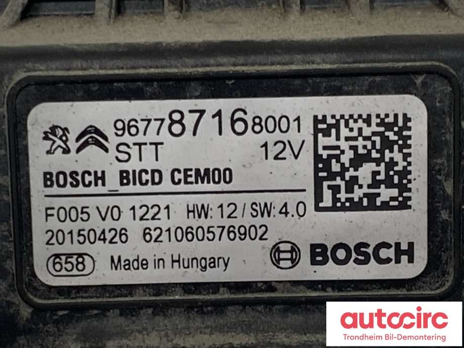 Rele start til Peugeot Partner 2015-2019 (Type II, Fase 2)  (495|9677871680|)