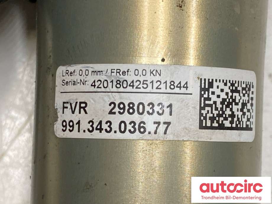 Fjærbein høyre foran til Porsche 911 2012-2019 (991) (991) (BILSTEIN|991 343 045 79|991 343 045 B4|991 343 531 71| 991 343 016 81| 991 343 016 87)