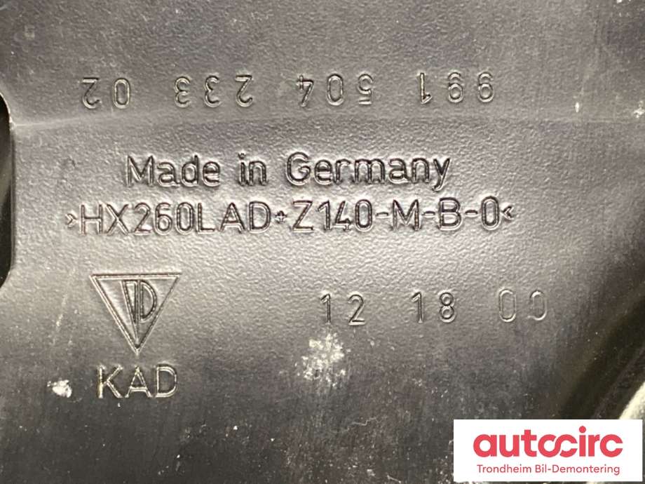 Travers foran hoved til Porsche 911 2012-2019 (991) (991) (991 504 437 01|991504233|)