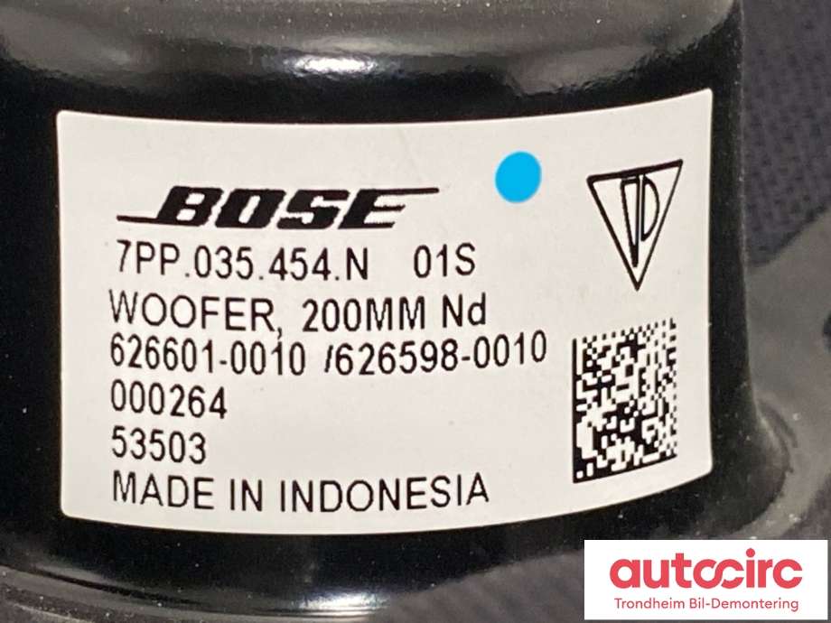 Bilstereo høyttaler til Porsche 911 2012-2019 (991) (991) (7PP035454N|9A764555514|)