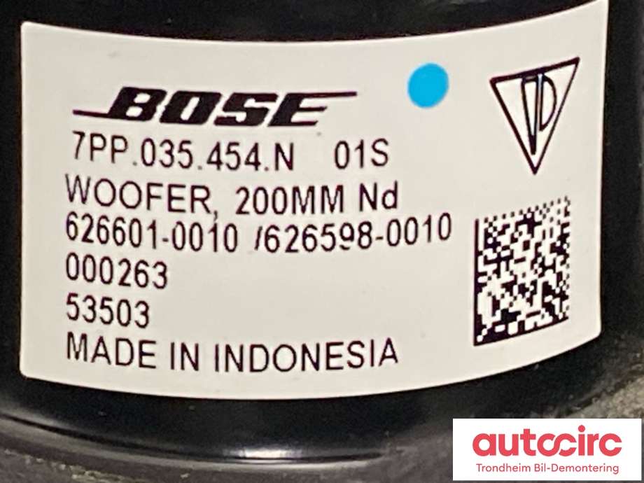 Bilstereo høyttaler til Porsche 911 2012-2019 (991) (991) (7PP035454N|9A764555514|)