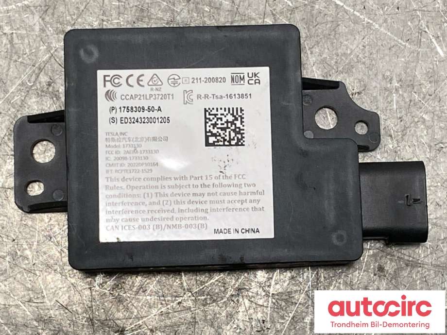 Styreenhet bluetooth til Tesla Model 3 2024-->> (Fase 2) (1758309-50-B|)