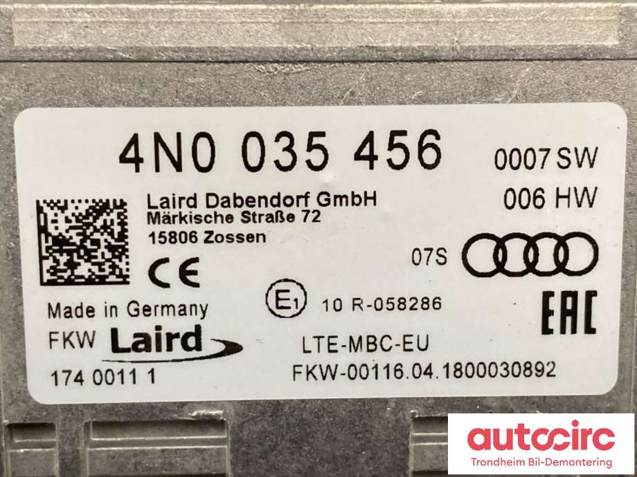 Antenne forsterker til Porsche 911 2012-2019 (991) (991) (4N0035456|9A7 646 456 00|)