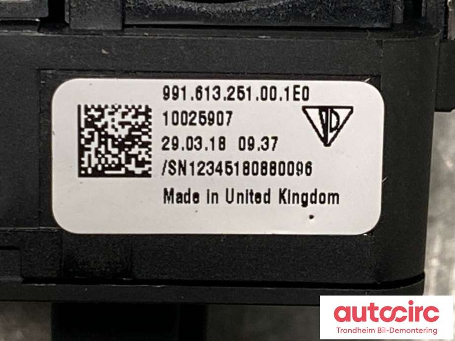 Bryter elektrisk håndbrekk/parkbrems til Porsche 911 2012-2019 (991) (991) (99161325100|991 613 251 01|)