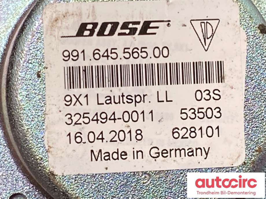 Bilstereo sub-woofer til Porsche 911 2012-2019 (991) (991) (99164556500|991 645 565 01|)